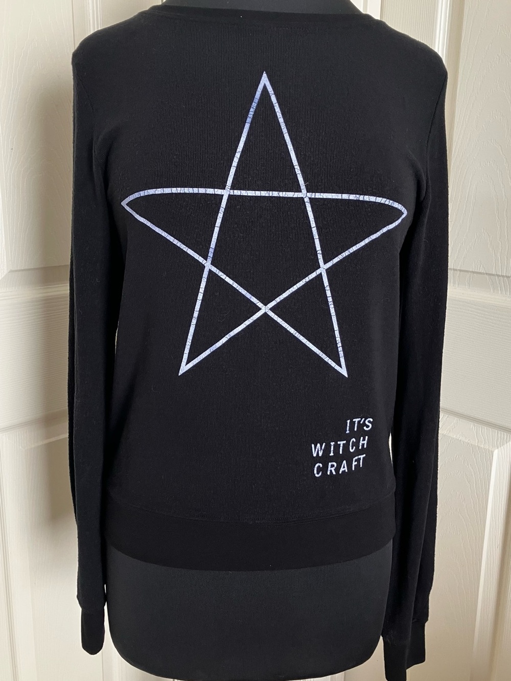 RARE Wildfox Couture "It's Witchcraft" Pentagram BBJ Sweatshirt Black Sz. XS